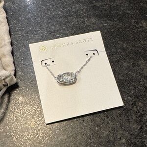 Kendra Scott Silver and Gray Pendant Necklace